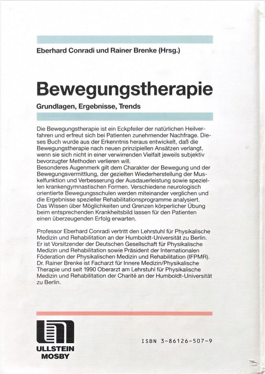 Libri: Conradi Eberhard, Bewegungstherapie – Usato da Sarnen venduto da Livres 1