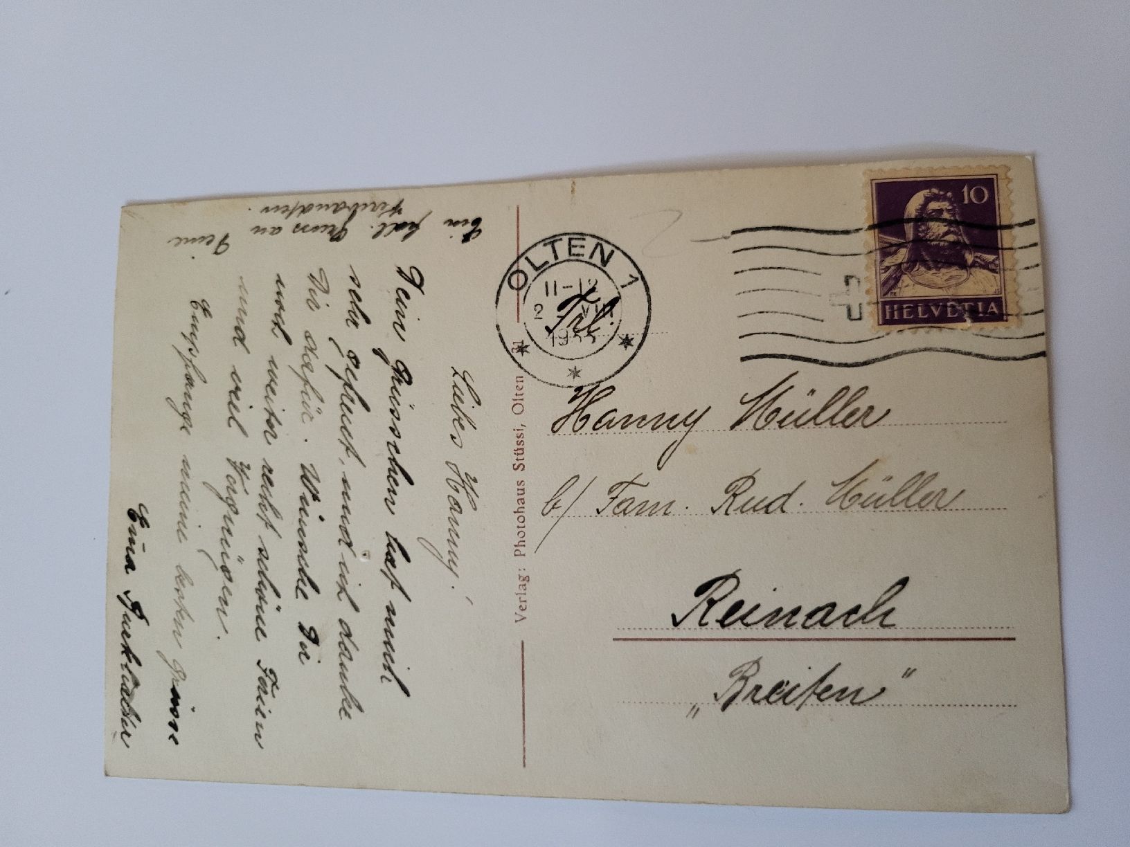 Cartoline postali: Alte Ansichtskarte Olten mit Stempel R36 – Usato da nunningen venduto da mic_88k2 1