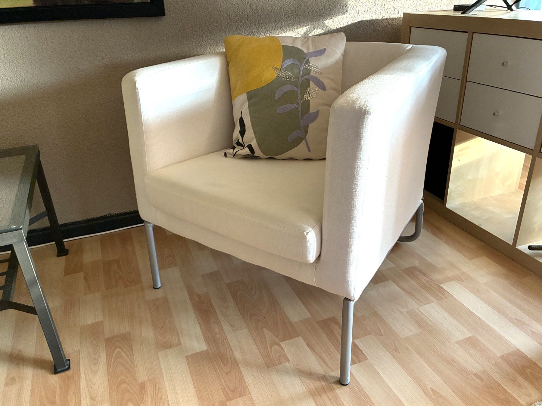 Ikea Poltrone: IKEA Klappsta: bequemer Sessel mit Stoffbezug weiss – Usato da Thun venduto da retoolinoo