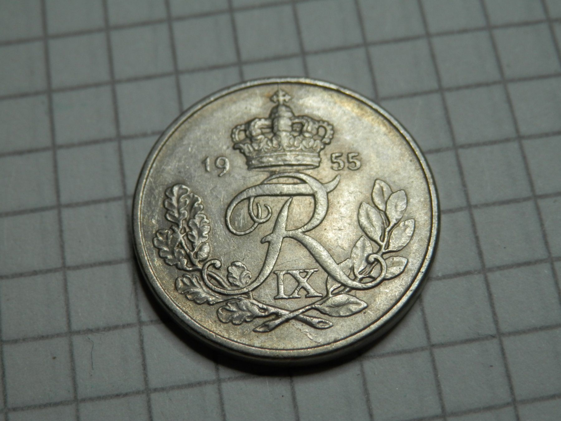 Alle Münzen: Dänemark  10 Öre, 1955 – Gebraucht aus Weiach von weiach81