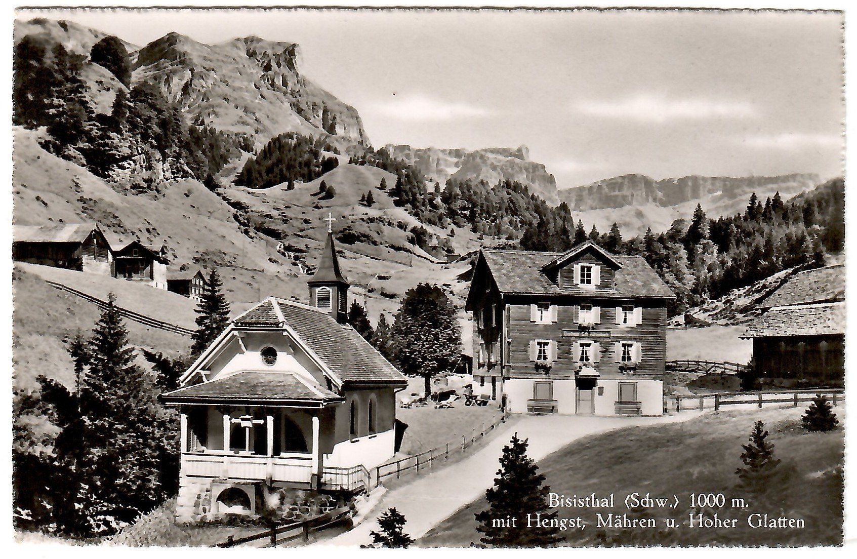 Cartoline postali: Ansichtskarte Bisisthal. Gasthaus Schwarzenbach – Usato da Kerns venduto da etma3