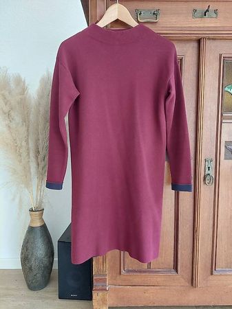 Top! Esprit Kleid XS 34 Strickkleid Baumwolle bordeaux
