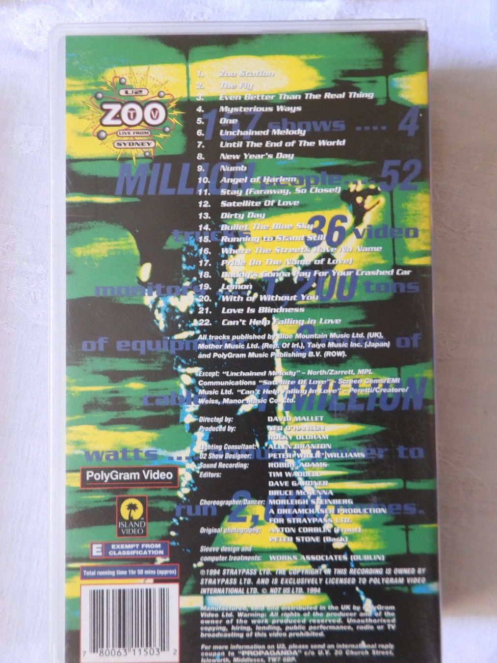 Tutti i VHS: U2 Sammlung Video Kassetten 6st – Usato da Tavannes venduto da jimananas 5