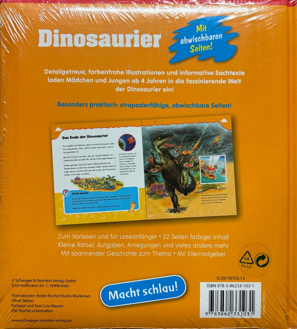 Libri: Dinosaurier (mit abwaschbaren Seiten) – Nuovo e nell'imballaggio originale da Sarnen venduto da Livres 1