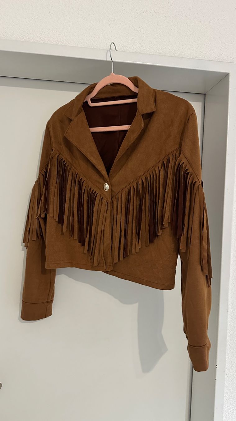 Vestes: Braune Cowboyjacke mit Fransen – Neuf (Voir description) à Chur par sivik 1