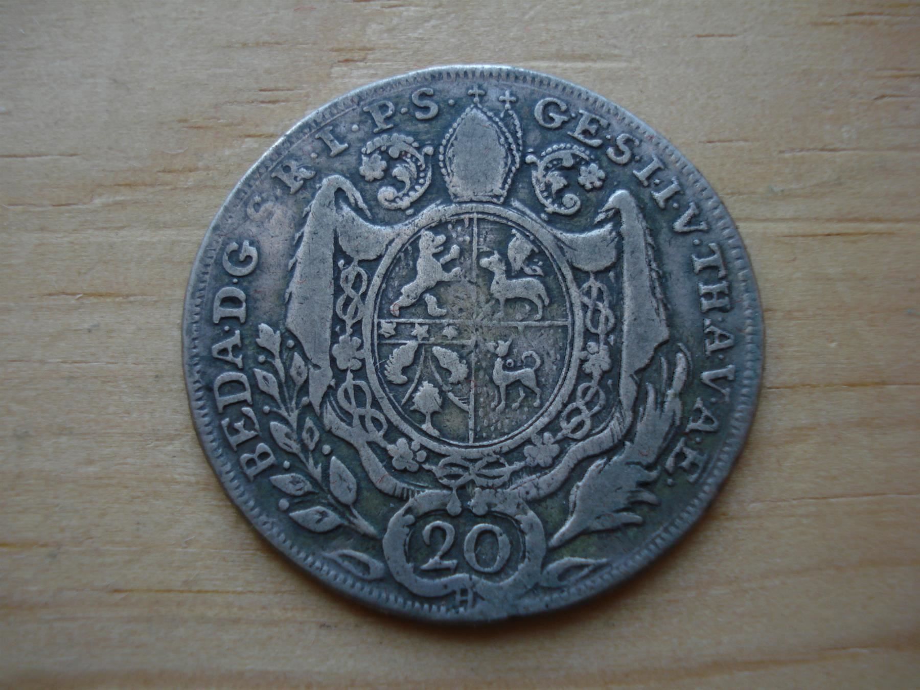 Tutti le monete: (A3)  Abtei St-Gallen 20 Kr 1774 – Usato da Erlach venduto da Net-Coins 1