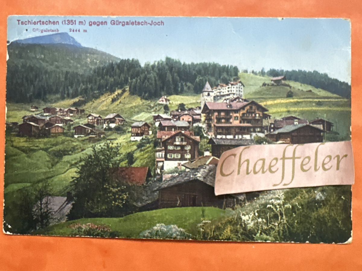 Grafica & Litografie: Alte Ansichtskarte Tschiertsche gegen Gürgaletsch-Joch  – Usato da Zürich venduto da Chaeffeler