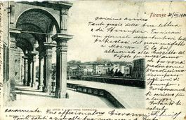 Firenze - Florenz gli uffizi e lung'arno