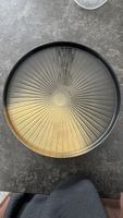 Tortenplatte mit Fuss, schwarz/gold