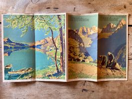 Graubünden Broschüre mit Karte 40er/50er-Jahre