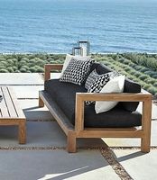 Sofa Outdoor Lounge Couch Teakholz Loungesofa Gartensofa