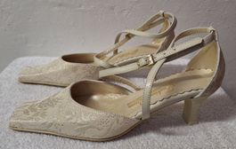 Neu: "Fashion Queen" Sandalette Gr. 36 /Hochzeit /Cappuccino