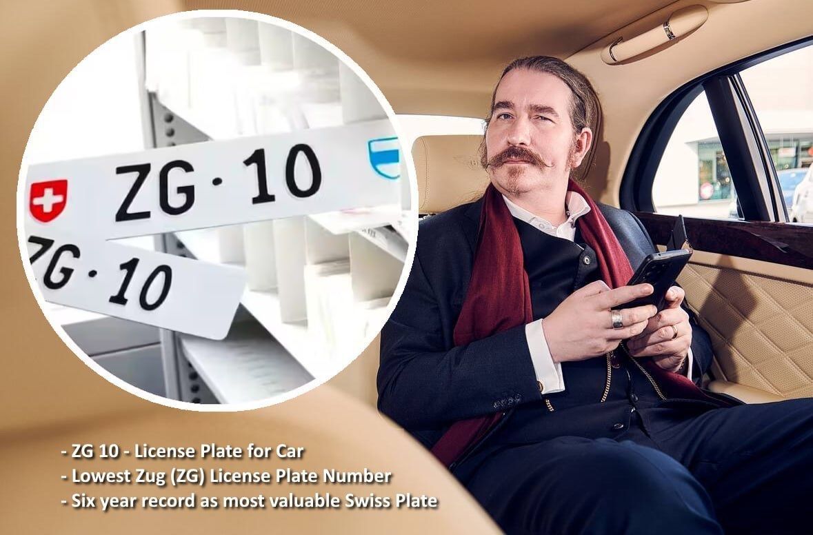 Schilder: ZG 10 - Nummerschild / License Plate – Gebraucht aus Zug von