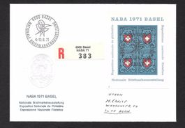 Sonderbrief S. 764 Block W45 NABA Basel 4.-13.6.1971