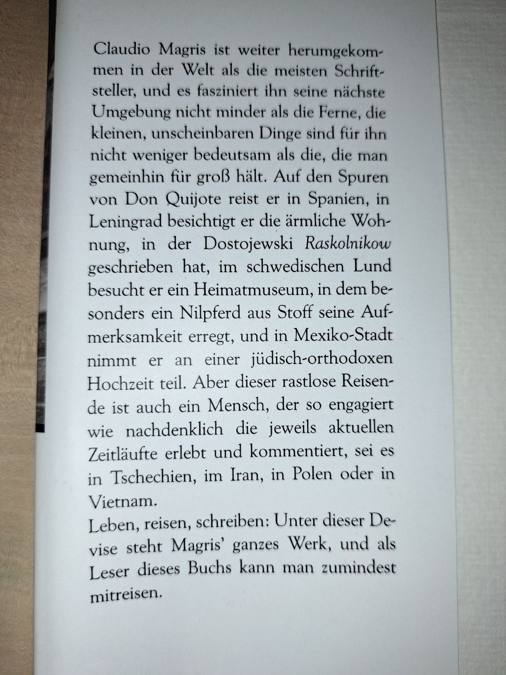 Libri: Claudio Magris: Ein Nilpferd in Lund, Reisebilder – Usato da Zürich venduto da chusel 2