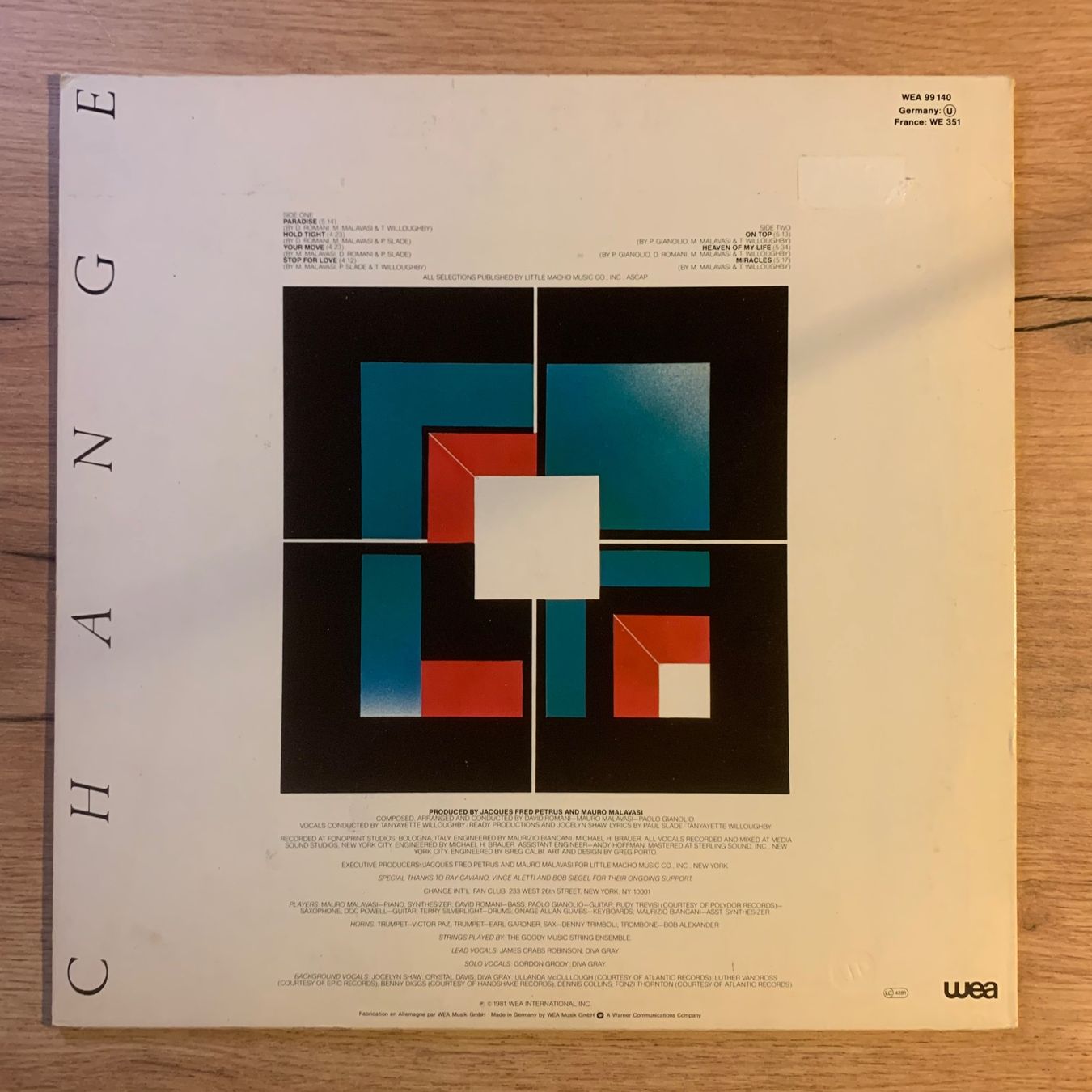 Schallplatten: CHANGE - MIRACLES...OG GER 1981...VG+/VG+ – Gebraucht aus Gals von Diskopat 1