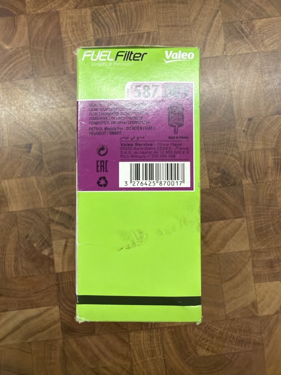 Valeo Tutti pezzi di ricambio auto: Valeo Kraftstofffilter 8mm, 8mm – Nuovo e nell'imballaggio originale da Bergdietikon venduto da gundy19 1