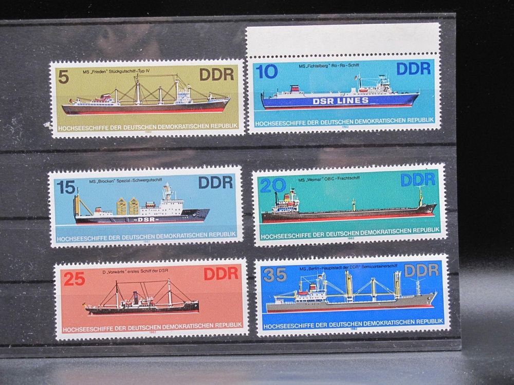 Prophila Collection DDR Briefmarken – 2709-2714 Hochseeschiffe 1982, Postfrisch MNH, Komplett