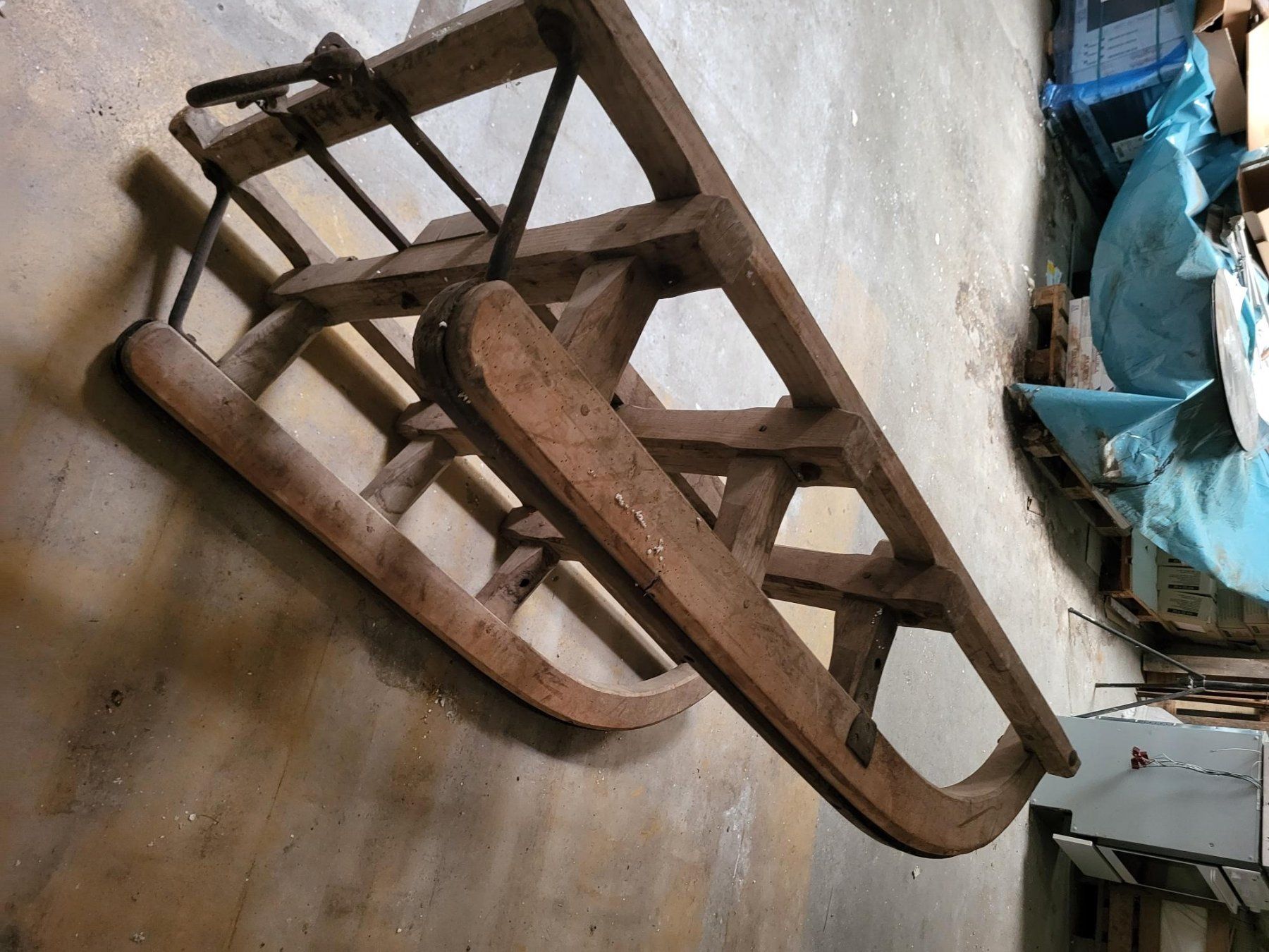 Slitta: Antiker Holzschlitten, Deko oder zum Restaurieren – Usato da Brunnen venduto da Burger_king 3