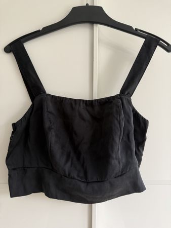 Intimissimi schwarzes Top Gr. M mit Spitze und Seide