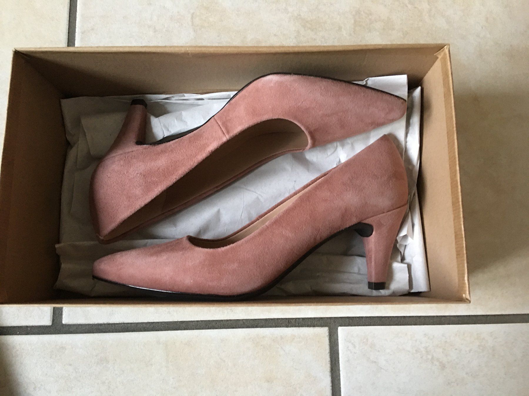 Damenschuhe: NEU - Pumps Wildleder, Old-pink, gr. 37 – Neu und originalverpackt aus Cugnasco von isolaverde 6