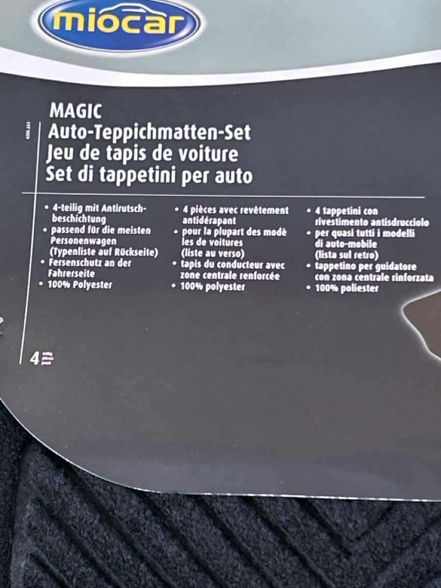 Tapis / Bacs: Miocar Auto Teppichmatten-Set MAGIC 4-teiligL64B44(I21) – Neuf (Voir description) à Neuenhof par bro_9zsg 1