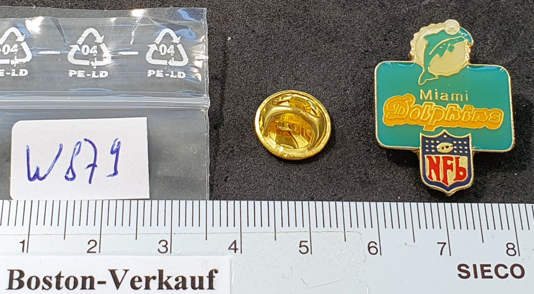 Placchette & Badge: W879 - Pin NFL Miami Dolphins – Usato da Reinach BL venduto da Boston-Verkauf 2