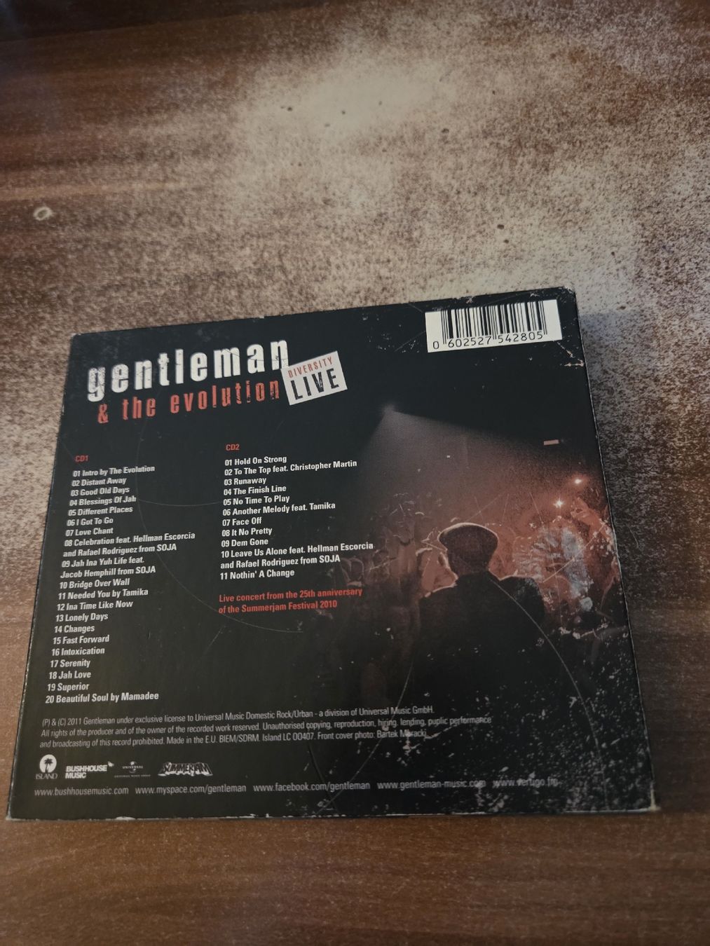 CDs: Gentleman & The Evolution - Diversity Live – D'occasion à Wattenwil par Mage66 1