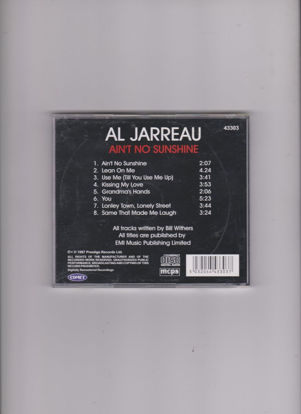 CDs: Al Jarreau AIN'T NO SUNSHINE CD – D'occasion à Bex par Canouille 1