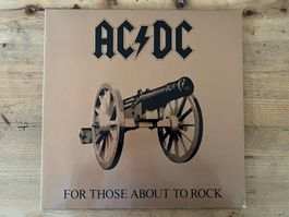 LP AC/DC "FOR THOSE ABOUT TO ROCK" GERMAN 1.PRESSUNG 1981