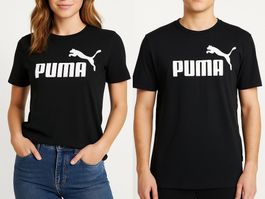 🌸 PUMA T-Shirt Schwarz Gr. M  Logo  100% Baumwolle schwarz