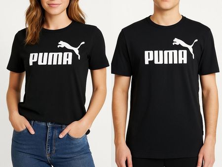 🌸 PUMA T-Shirt Schwarz Gr. M  Logo  100% Baumwolle schwarz