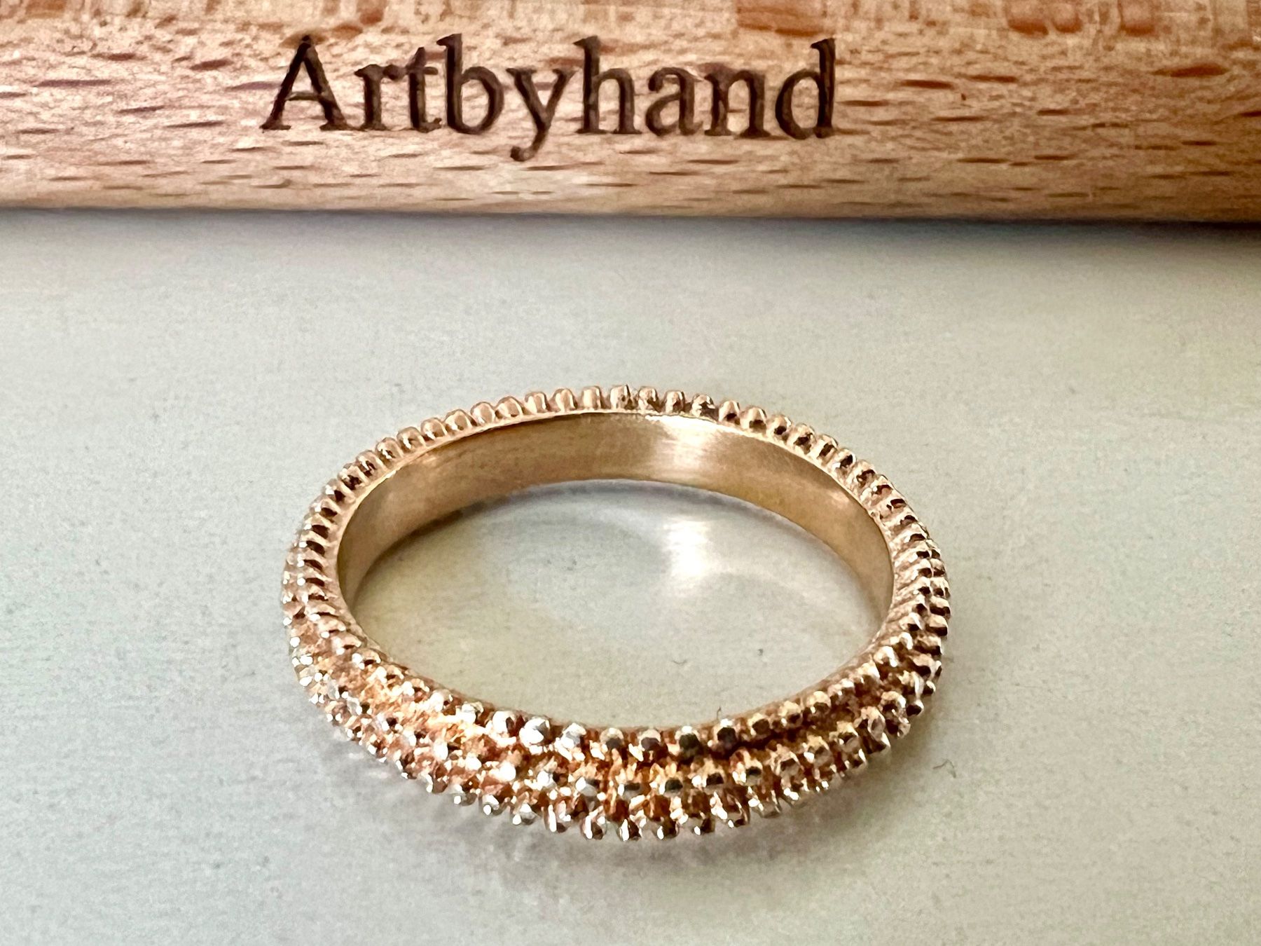 Anelli: SILBER RING 925+MP rosévergoldet IN EDLEM BUBBLE DESIGN – Usato da Ruswil venduto da artbyhand 1
