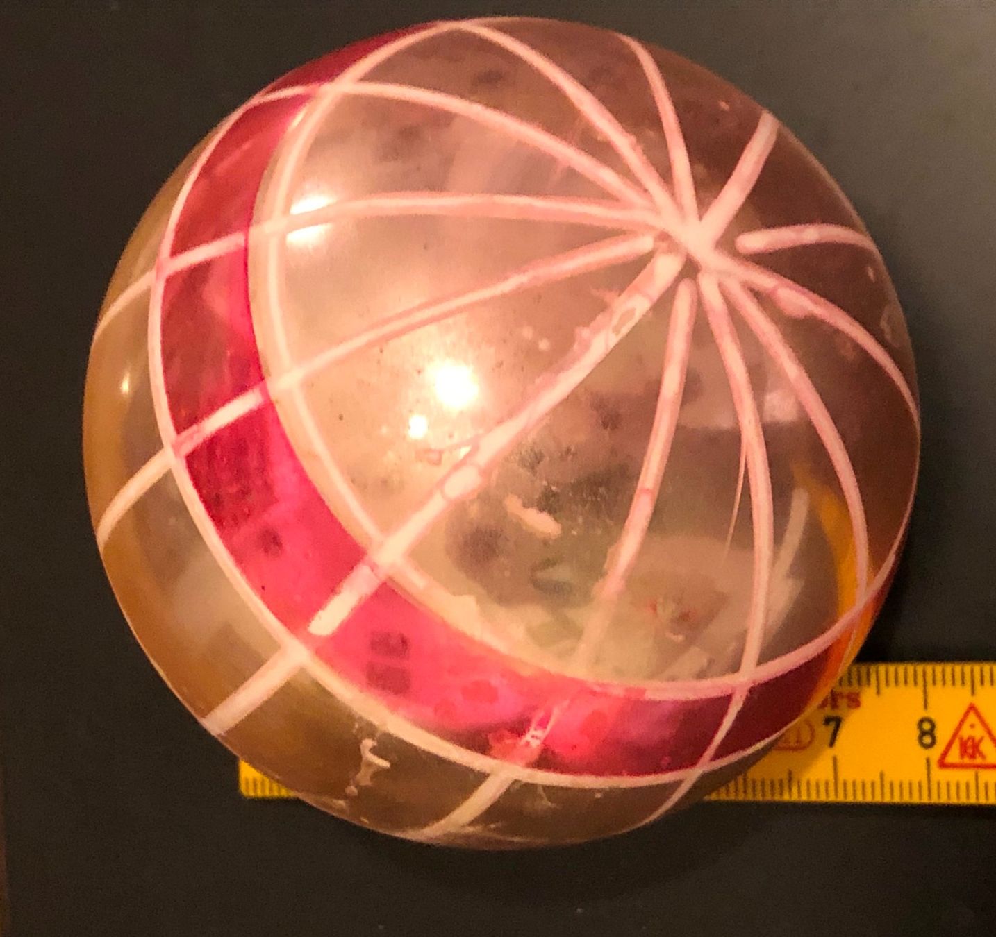 Alle Dekorationen: Antike, schöne Weihnachtskugel, pink gestreift – Gebraucht aus Gossau/ZH von amazonas66 2