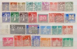 SUISSE: Des timbres oblitérés jusqu'à l'année 1963