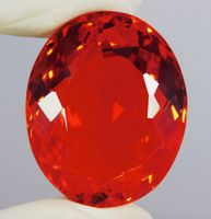 Certified 93.70 Ct Mexican Fire Opal Red Orange Oval
