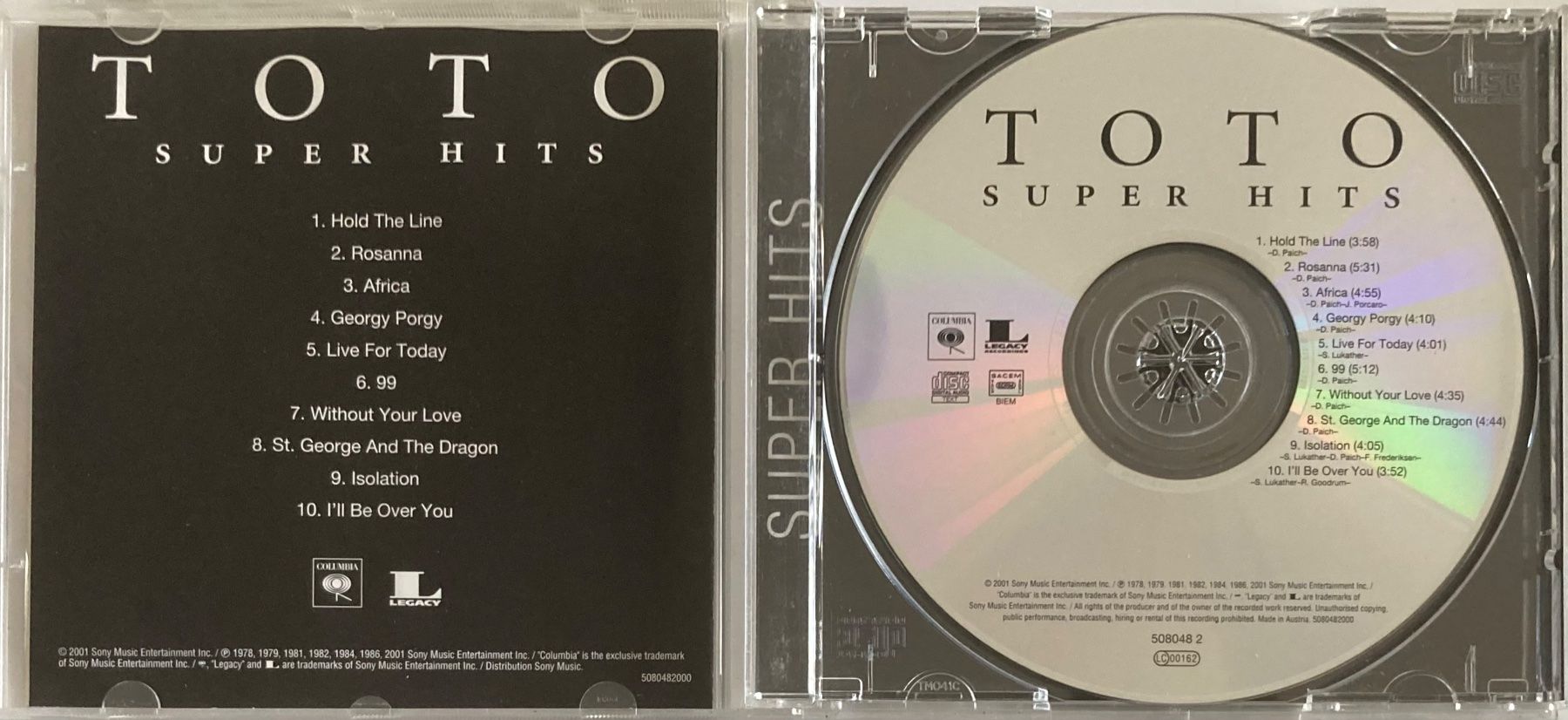 CD: TOTO - SUPER HITS – Usato da Poliez-Pittet venduto da Newtown-Records 2
