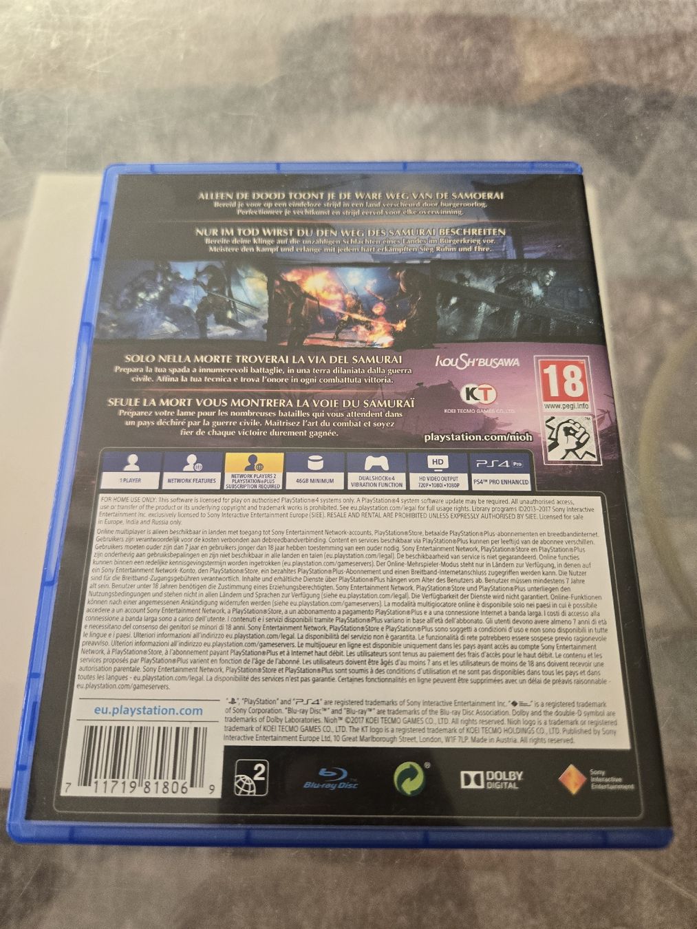Spiele: Nioh PS4 – Gebraucht aus Bussigny von Kfdlt 1