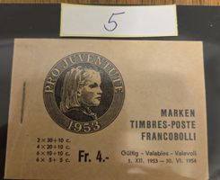 Pro Juventute Briefmarken 1953 Markenheftchen Postfrisch Top