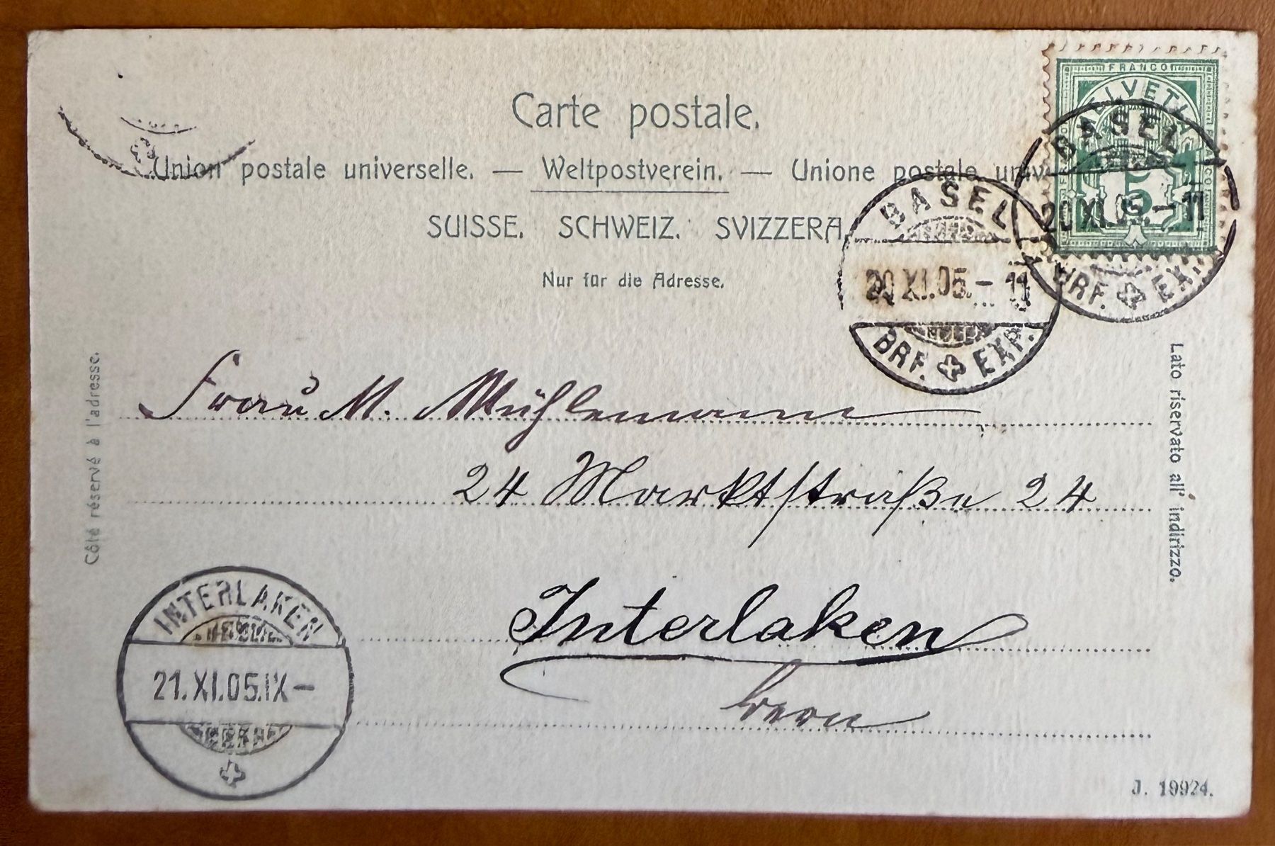 Cartes postales: Basel - La Nuit 1905 – D'occasion à Lutry par Ediego 1