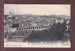LAUSANNE - Grand Pont - 1906