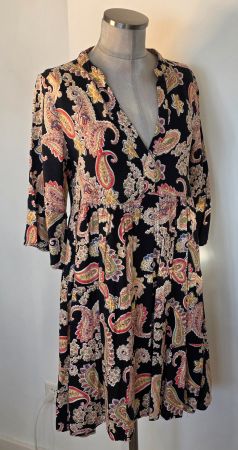 S 36/38 superleichtes Tunikakleid Tunika Viscose v.Chicorée