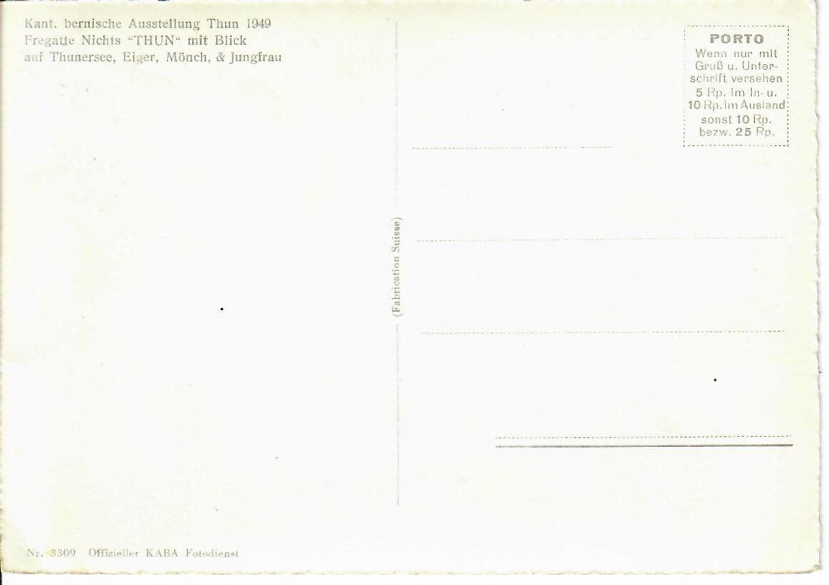 Cartoline postali: Ausstellung Thun 1949 – Usato da Hochdorf venduto da Ziegel-16 1