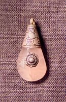 Rosenquarz-Anhänger mit Silberfassung, Vintage Schmuck!