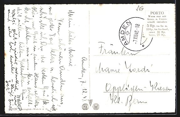 Cartoline postali: AK Amden, Teilansicht mit Mattstock – Usato da Berlin venduto da bartko-reher 1