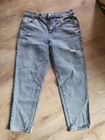 Coole Mom Jeans im Stone Washed Look, Grösse 40