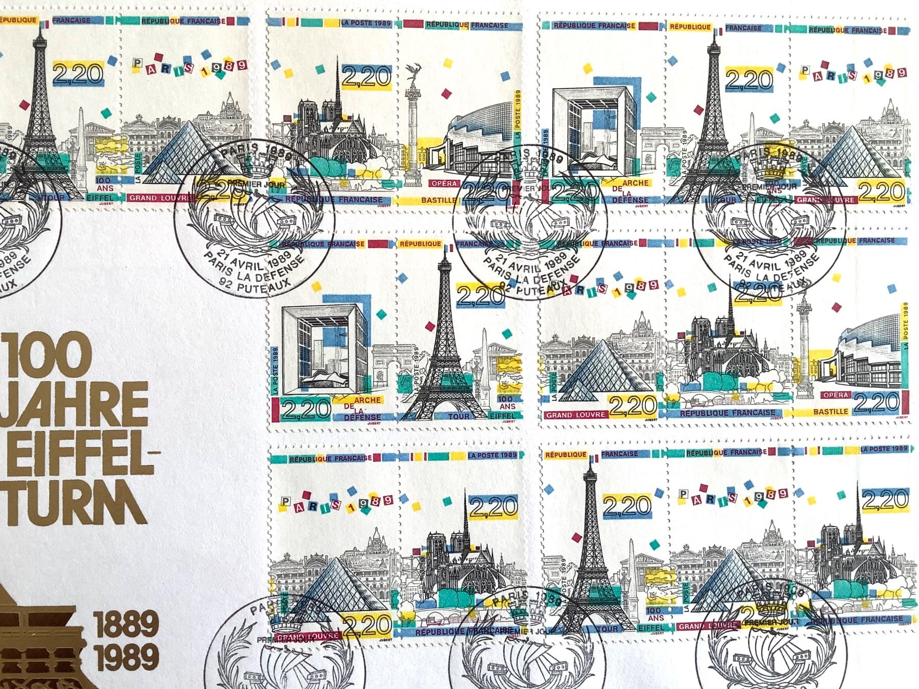 Alle Briefmarken: 1989 / 2 FDC 100 Jahre Eiffelturm Grossbriefe Div.Varianten – Neu (gemäss Beschreibung) aus Liestal von Skunk02 1