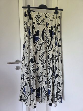 Plisseerock Faun Ulla Johnson Ecru/Schwarz/Blau Grösse 38