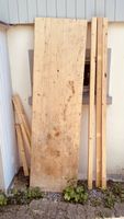 Holzplatte, Eckhölzer zu verschenken