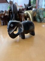 Elefant Figur Stein handgefertigt Dekoration Vintage Unbekan